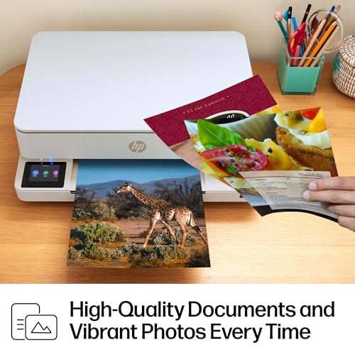 HP Envy 6155 Wireless All-in-One Color Inkjet Printer, Print, Scan, Copy, Duplex Printing Best-for-Home, 3 Month Trial of Instant Ink Included, AI-Capable (C2WR7A) Portobello