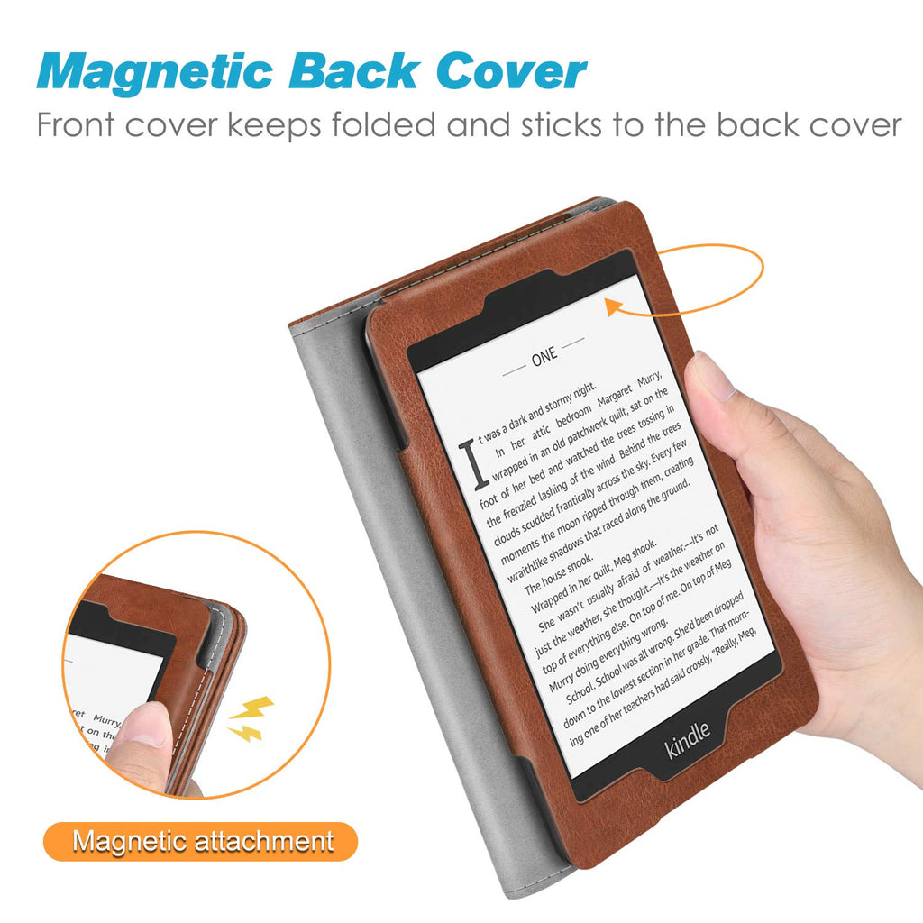 Fintie Stand Case for 6" Kindle Paperwhite 10th Gen 2018, Vintage Brown