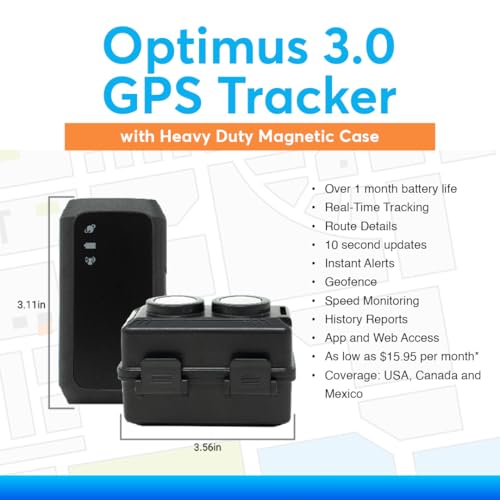 Optimus 3.0 GPS Tracker Bundle - Vehicle & Asset Tracking - 1+ Mo Battery | Up to 2 Months Battery with Heavy Duty Waterproof Case and Powerful Magnets included perfect for Vehicles and Assets