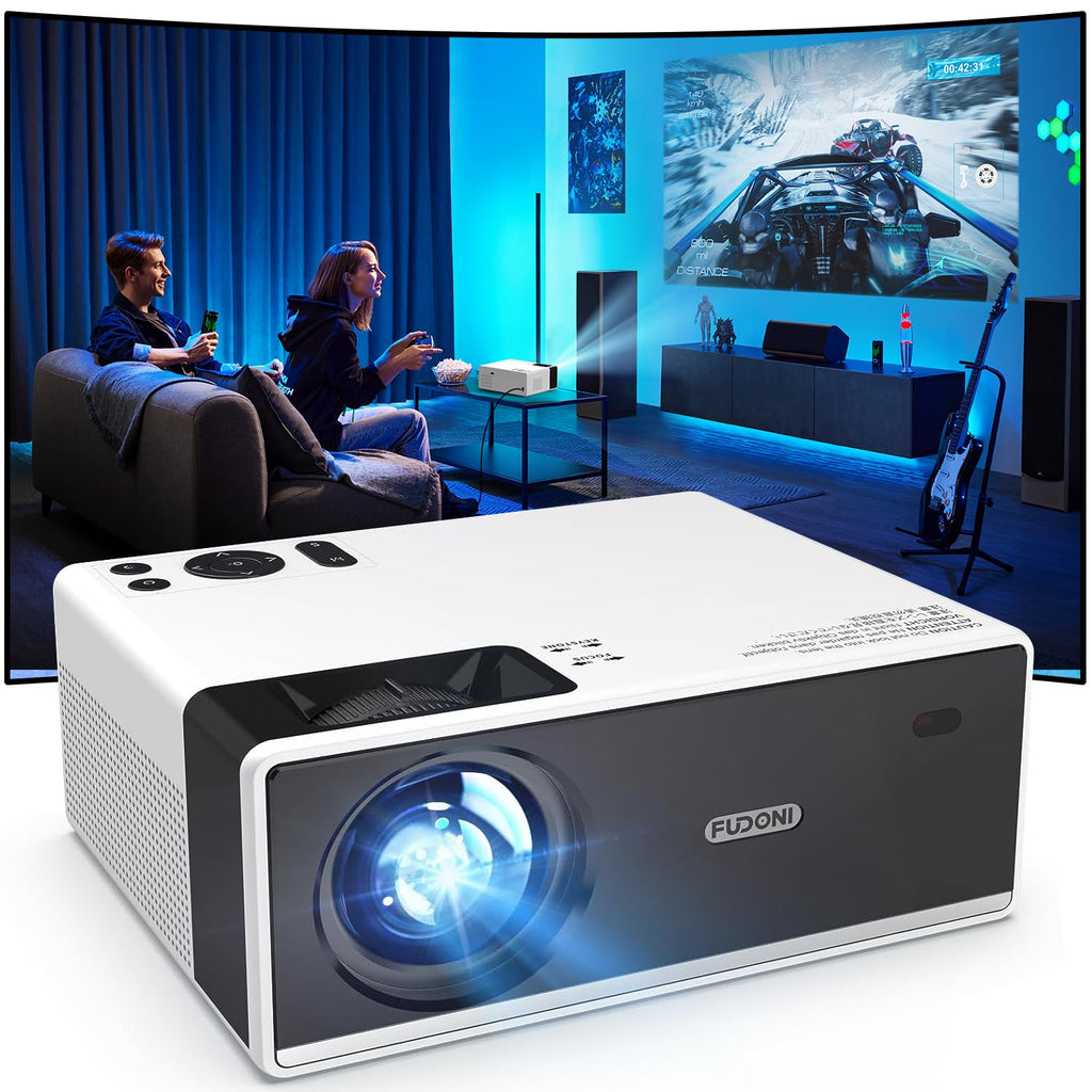 FUDONI Projector with WiFi & Bluetooth, Native 1080P Home Theater Projector