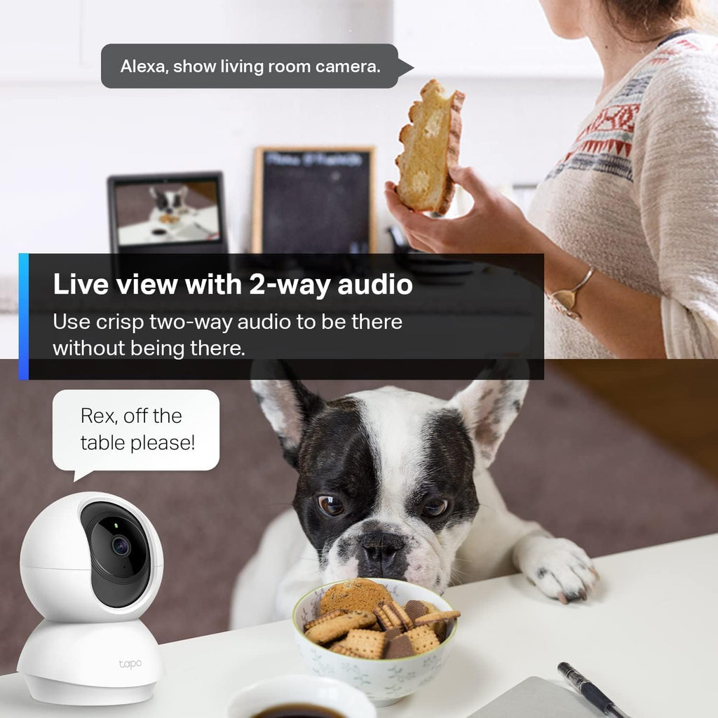 Tapo 1080p Pan/Tilt Security Camera for Baby Monitor, Pet Camera, C200 | Motion Detection, 2-Way Audio, Night Vision, Cloud & SD Card Storage, Works with Alexa & Google Home