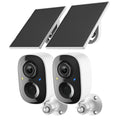 Fazoxo 2K Security Camera Wireless Outdoor, WiFi Cameras for Home Security | Solar Powered,Motion Detection,Color Night Vision(Spotlight),Instant Alert,2-Way Audio,Siren&SD/Cloud Storage,IP65,2.4GHz