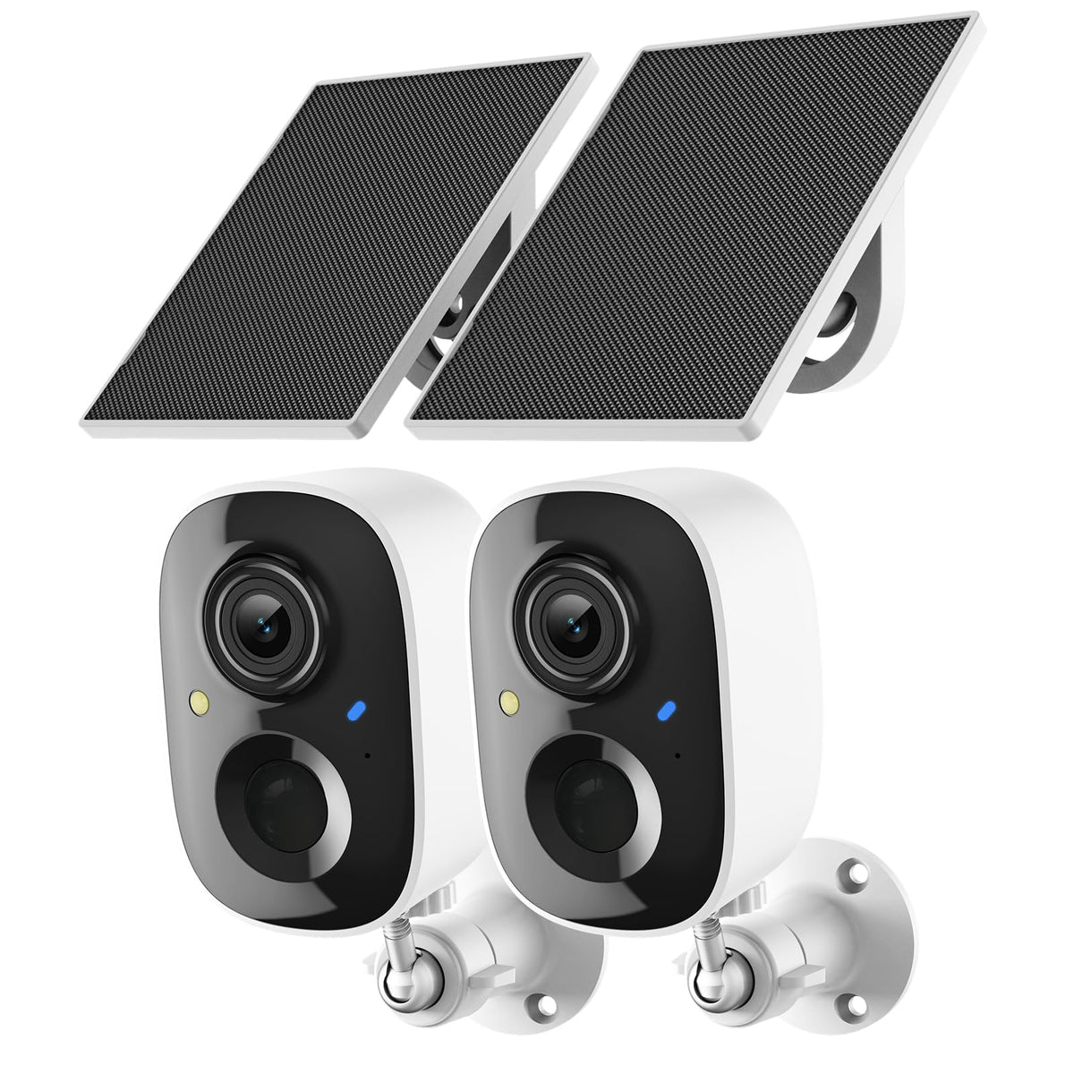 Fazoxo 2K Security Camera Wireless Outdoor, WiFi Cameras for Home Security | Solar Powered,Motion Detection,Color Night Vision(Spotlight),Instant Alert,2-Way Audio,Siren&SD/Cloud Storage,IP65,2.4GHz