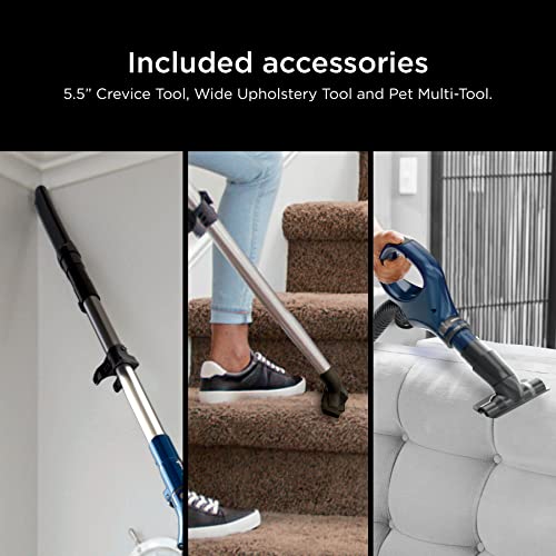 Shark Navigator Swivel Pro Upright Vacuum, HEPA, Pet Hair, Navy, NV151 | Swivel Steering, Powerful Suction, Lightweight Design, 11-Ft Reach, Crevice Tool, Upholstery Tool and Pet Power Brush