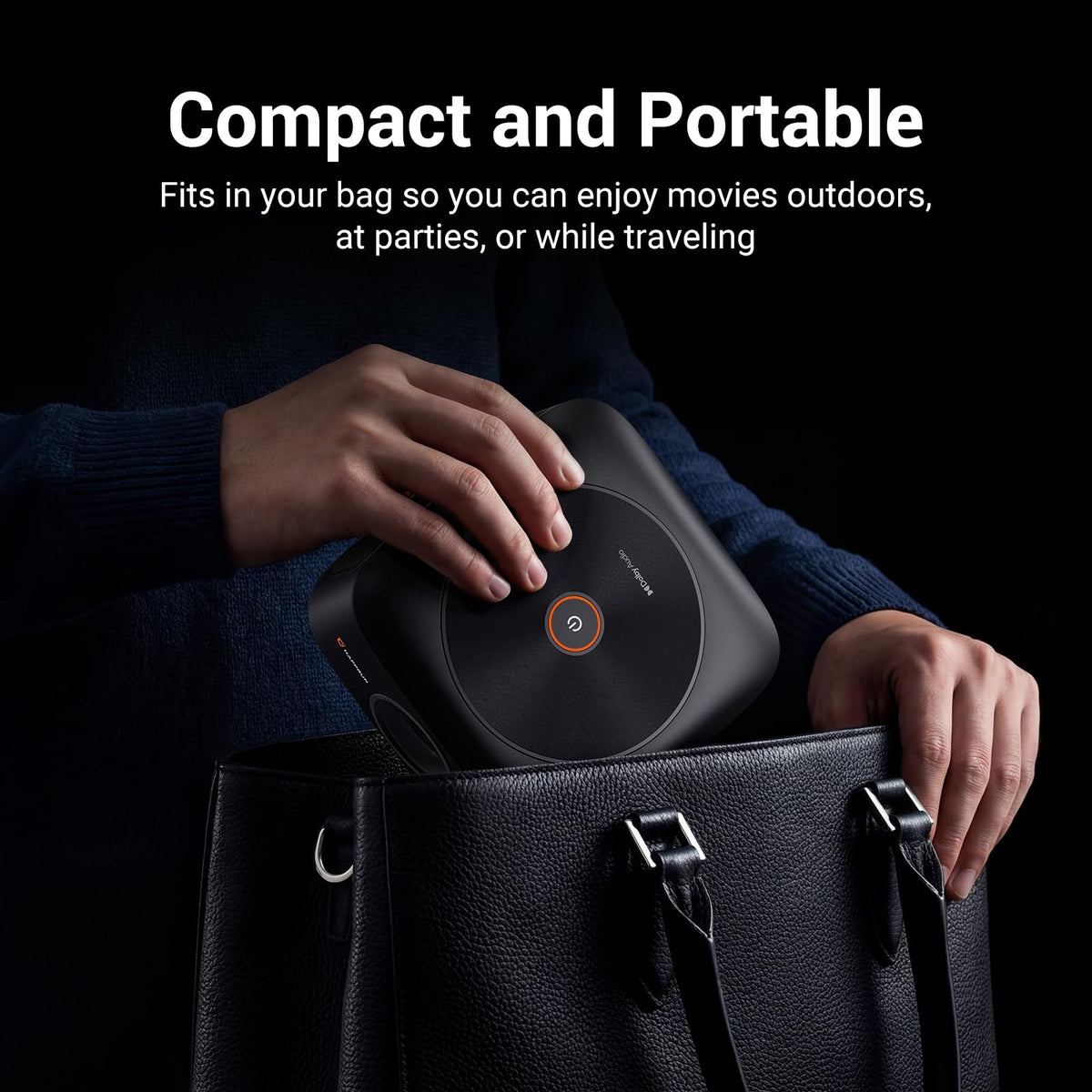 HAPPRUN 1500 ANSI 4K Decoding Outdoor Projector with Official Google TV | Smart Projector with WiFi and Bluetooth, Auto Focus & Keystone, Dolby Audio, Portable Home Theater for Indoor & Outdoor Movie