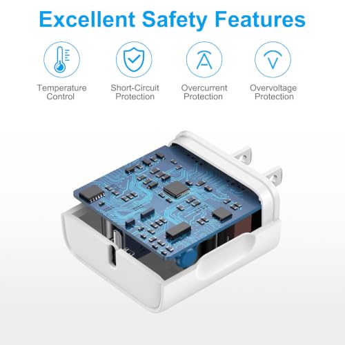 iPhone 18 17 16 15 Charger Fast Charging 10FT - 20W USB C Charger Block | Type C Charger Fast Charging with 10FT Extra Long USB C to C Cable for iPhone 18 17 16 15 Pro Max, Duo, iPad (White)
