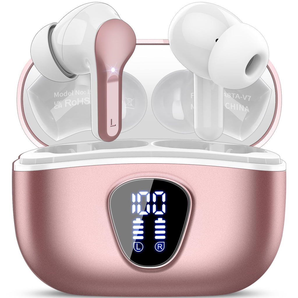 Wireless Earbuds, Bluetooth 5.4 Headphones HiFi Stereo, Bluetooth Earbuds