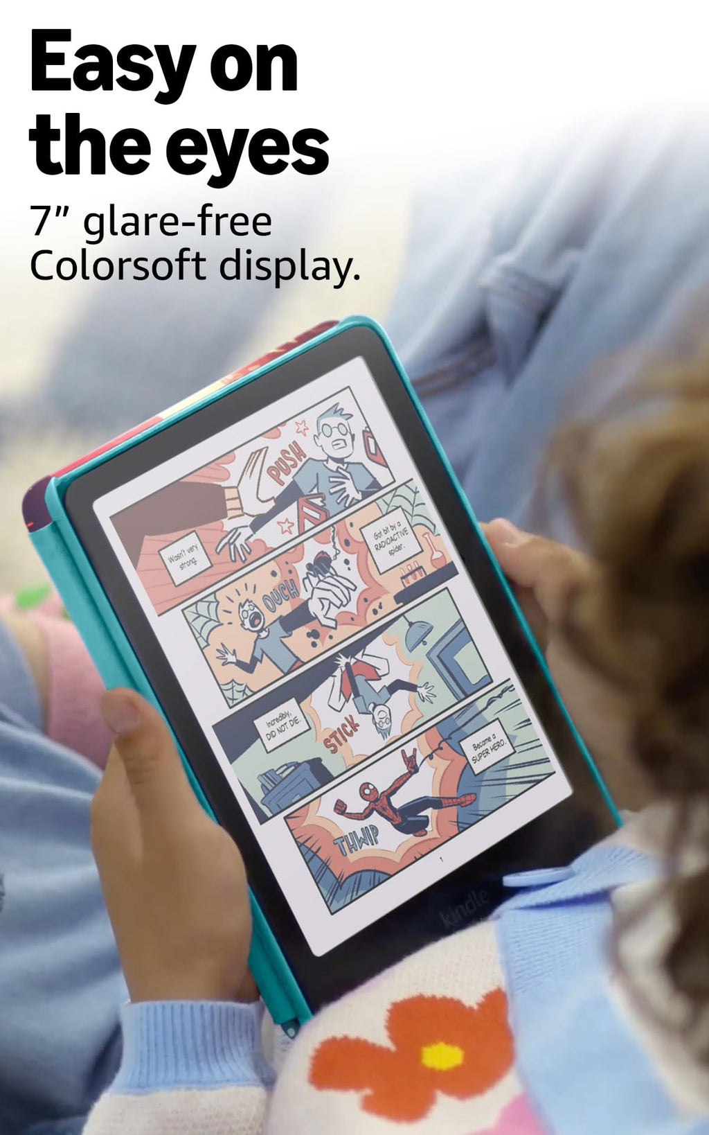 Amazon Kindle Colorsoft Kids 16 GB (2024 model) – Lightweight, compact, and designed for reading—no apps, videos, or games. – with cover, Fantasy River