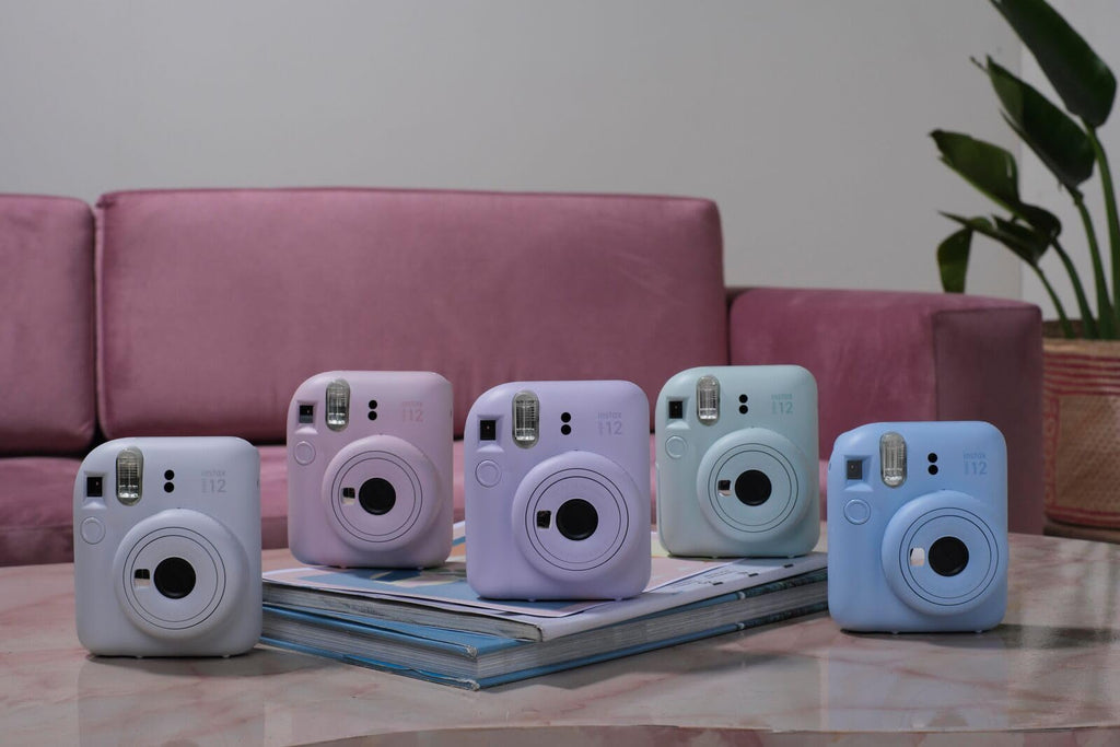 Fujifilm Instax Mini 12 Instant Film Camera - Pastel Blue | Instax Mini 12 with automatic exposure and selfie mirror for photography, scrapbooking and gifting