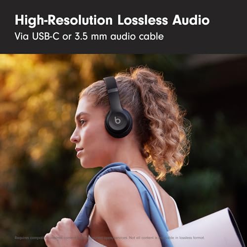 Beats Solo 4 - Wireless On-Ear Bluetooth Headphones, Up to 50-Hour Battery Life, Ultra-Lightweight Comfort, Powerful and Balanced Sound, Apple & Android Compatible - Matte Black