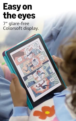 Amazon Kindle Colorsoft Kids 16 GB (2024 model) – Lightweight, compact, and designed for reading—no apps, videos, or games. – with cover, Fantasy River