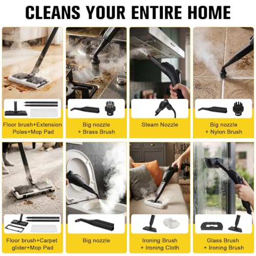 Waitbird Multi-Purpose Steam Cleaner, 4.5Bar 300°F Steamer for Tile & Grout