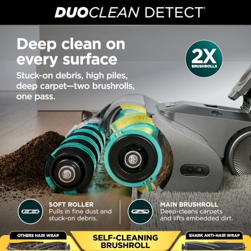 Shark® PowerDetect® Pet Plus Clean & Empty Cordless Stick Vacuum, IP3253 | Auto-Empty System, Powerful Suction, HEPA, Carpet & Hard Floor, Portable, Vacuum for Pet Hair, 70-Min Runtime, Gray