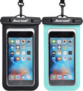 Hiearcool Waterproof Phone Pouch, Waterproof Phone Case, Black&Green 2-Pack | Durable multilayer IPX8 protection; touchscreen access and fit up to 8.9 inches; cruise essentials 2026 for beach and pool