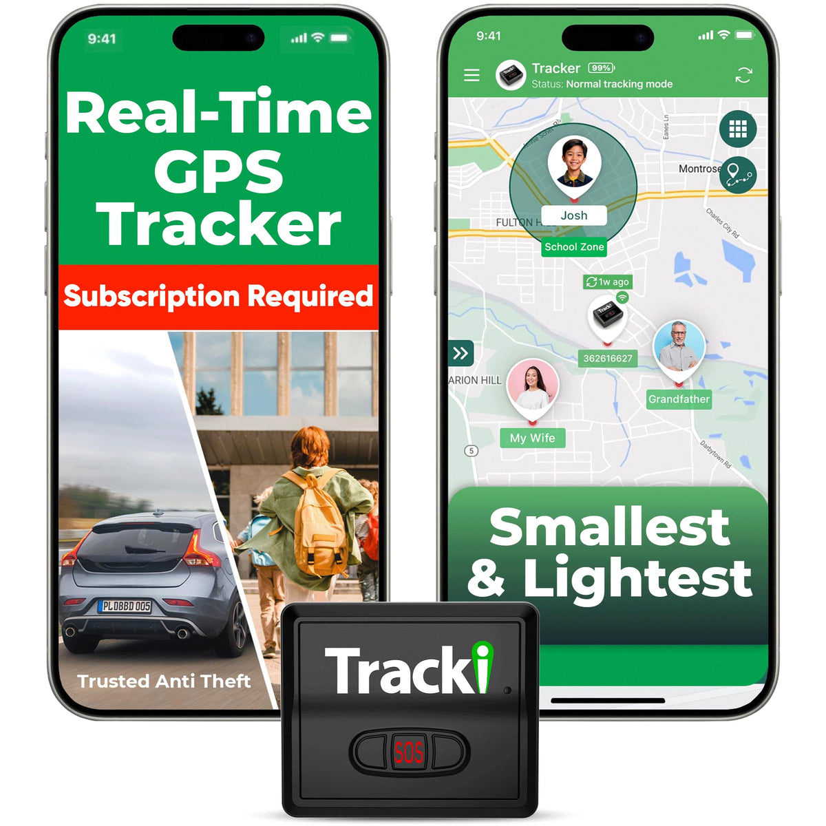 Tracki Universal GPS Tracker for Vehicles, Real Time Tracking | 4G LTE, Unlimited Distance, Smart Alerts, Super Small, Subscription Required, Cancel Anytime