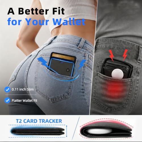 UQO Wallet Tracker Card, Works with Apple Find My or Google Find Hub | MFi certified. Works with Android. Qi charging. 85dB+ sound. Separation alerts. Wallet & passport fit. Great gift idea.