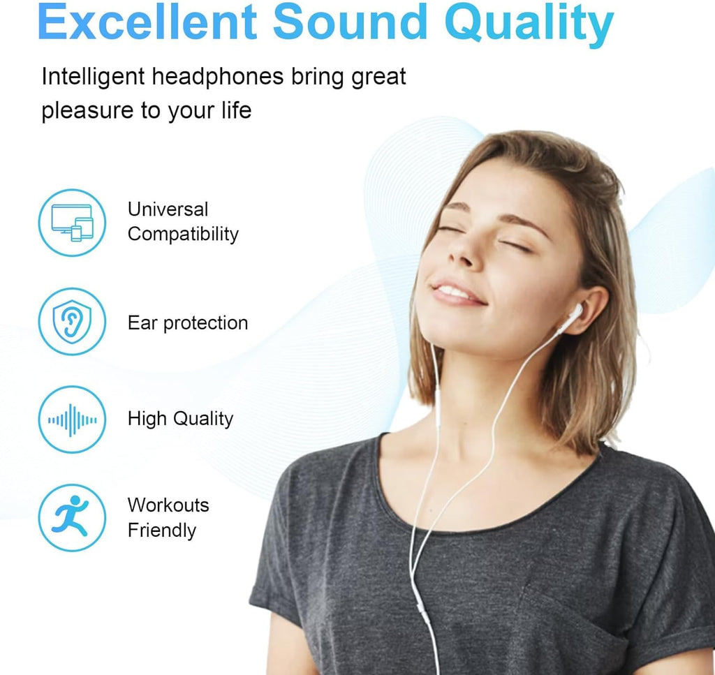 USB C Headphones Wired for iPhone 17/16, Type C Earphones with Microphone & Remote Noise Cancelling Earbuds for iPhone 16/15 Pro Max, iPad, Galaxy S23/S22/S21/S20, Pixel 7/6/5/4