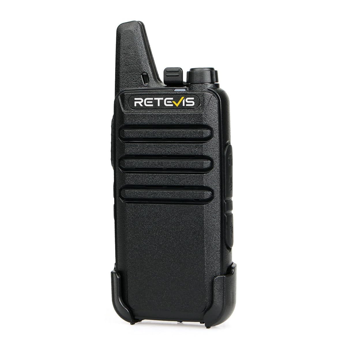 Retevis RT22 Commercial FRS Walkie Talkies Rechargeable Long Range (6 Pack) | Slim & Lightweight 2 Way Radio, For K-12 & Retail, Comfortable for All-Day Wear, Loud & Clear Audio, Charge 6 Radios At Once