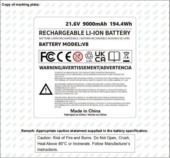 EGR 9000mAh Upgraded Battery Replacement Compatible with Dyson V8 Series | 21.6V Li-ion Battery for V8 Animal/Absolute/Motorhead/Fluffy/SV10 Carbon Fiber Vacuum Cleaners with 2 Filters