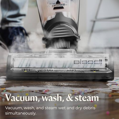 Bissell CrossWave HydroSteam Deluxe 3-in-1 Steam Mop, 3515G | Deluxe steam function for deep sanitizing; sanitize formula included; Green color; hard floor cleaning
