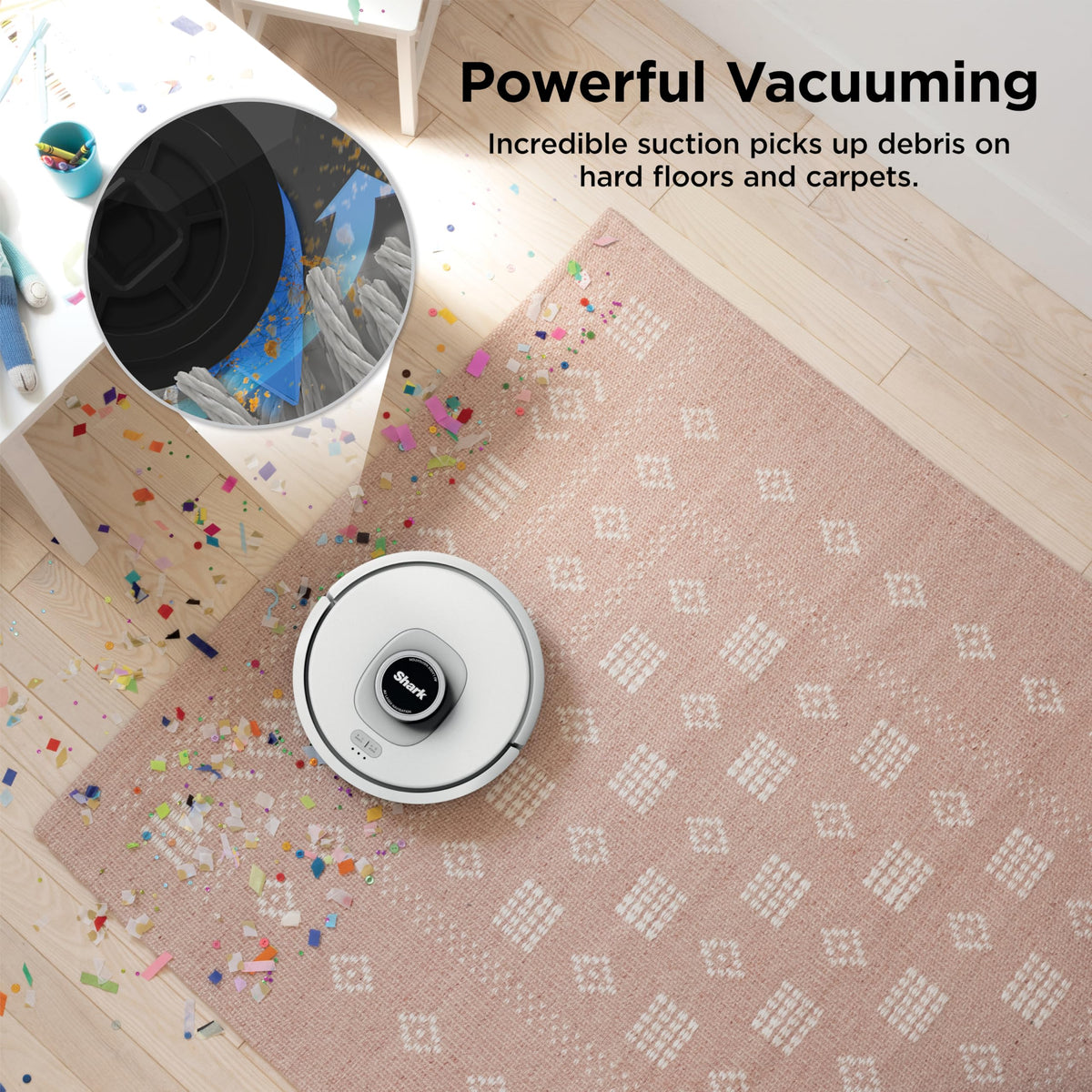 Shark AI Ultra Robot Vacuum, 60-Day Self-Emptying Base, Black, AV2511AE | Matrix Clean Navigation for Carpet, Hard Floors & Pet Hair, HEPA, Powerful Suction, Anti-Hair Wrap, LiDAR Mapping, Wi-Fi