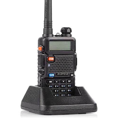 Baofeng UV-5R Ham Radio Handheld, Dual Band Two Way Radio (Black) | 144-148MHz 420-450Mhz Walkie Talkie, 1800mAh Li-ion Battery, Portable for Outdoor Hiking Camping Emergency Backup