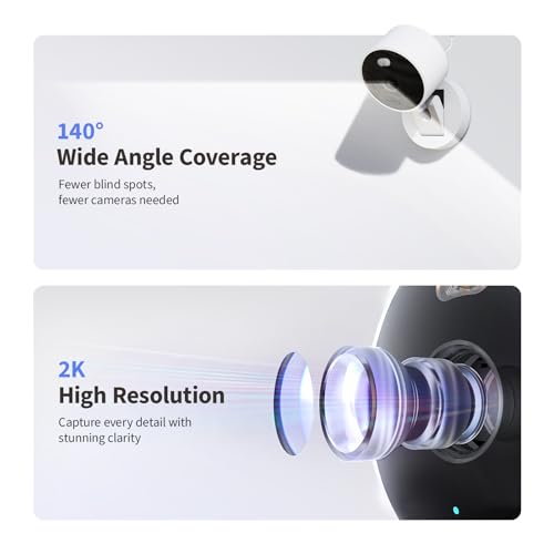 Aqara 2K Indoor/Outdoor Security Camera G100, HomeKit Secure Video, White | 2-Way Audio, Spotlight Color/IR Night Vision, AI Detection, 140° FOV, Wi-Fi 6, Supports HomeKit, Alexa, Google and IFTTT