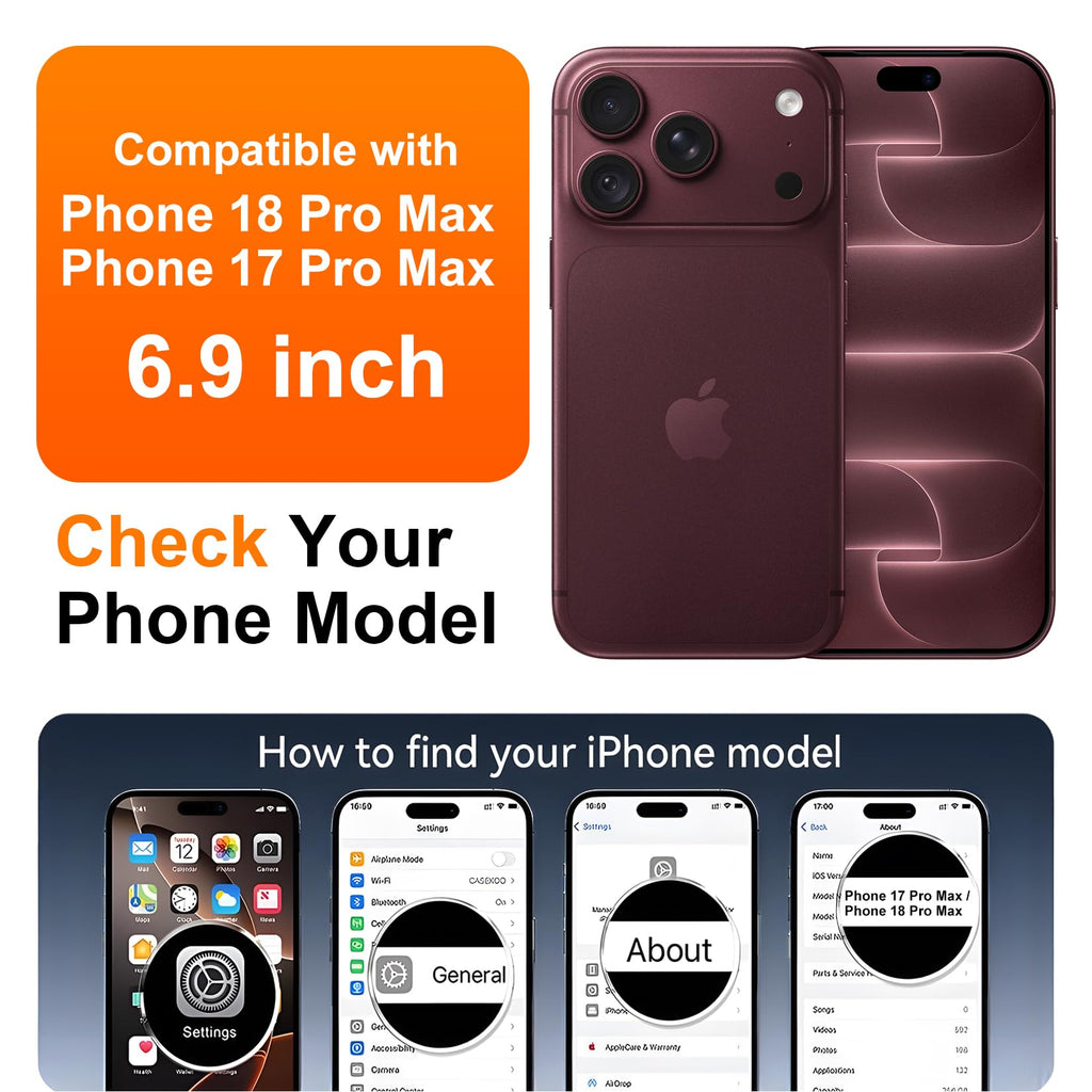 SPIDERCASE for iPhone 18 Pro Max Case/iPhone 17 Pro Max Case,Magnetic,Clear | [3 Stand Ways] Invisible Kickstand|Crystal Clear|Shockproof Slim Phone Case