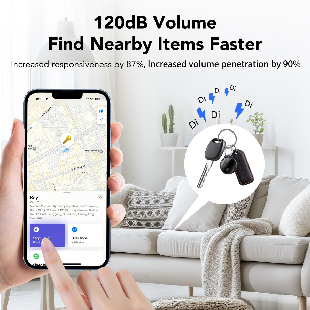 Air Tracker Tags-4 Pack: Smart Bluetooth Tracker, Compatible with Apple Find My APP (iOS Only) Replaceable Battery, IP67 Waterproof, Suitable for Luggage, Wallets, Backpacks, Keys Tracking Tag, Black