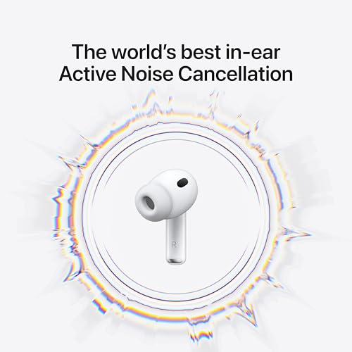 Apple AirPods Pro 3 Wireless Earbuds with Active Noise Cancellation | Live Translation, Heart Rate Sensing, Hearing Aid Feature, Bluetooth Headphones, Spatial Audio, USB-C Charging