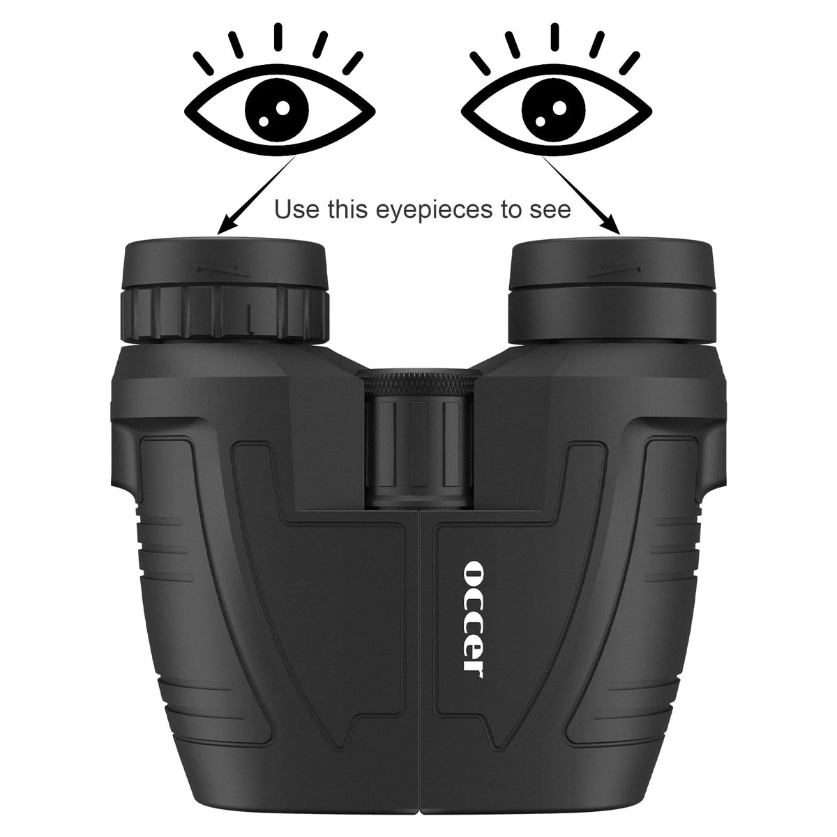 Occer 12x25 Compact Binoculars for Adults and Kids | High Powered, Easy Focus, Large Eyepiece for Bird Watching, Cruise Ship, Outdoor Hunting, Travel, Sightseeing