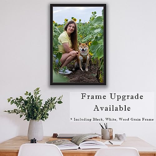 Custom Canvas Prints with Your Photos Framed Canvas Customized Wall Art Personalized Canvas Pictures for Pet/Family Gifts for Mom/Men/Women 8 x 10