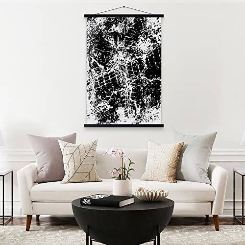 Benjia 8x10 8x12 8x18 Poster Frame, Magnetic Light Wood Wooden Frame Hanger for Photo Picture Canvas Artwork Art Print Wall Hanging (1 Pack, 8", Black)