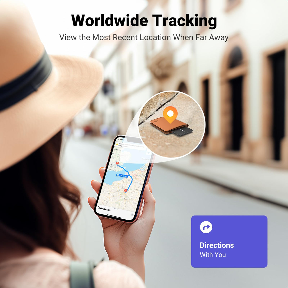 UGREEN FineTrack Slim Wallet Tracker Card (iOS Only) | Bluetooth Tracker Card, Work with Apple Find My Rechargeable Tracker[Apple MFi Certified]