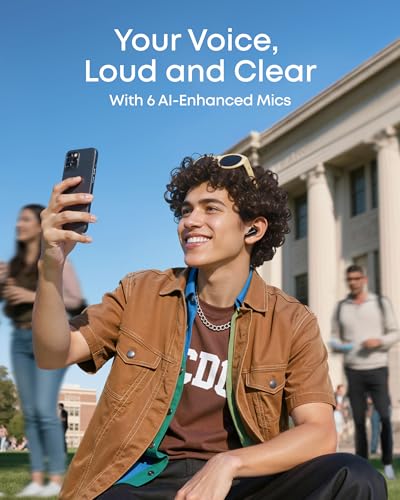 Soundcore P31i by Anker Translation Earbuds with Real-Time Adaptive ANC | Real-Time Adaptive Noise Cancelling, Hi-Res Sound, Translation Earbuds, 50H Playtime, Spatial Audio, Fast Charging, IP55