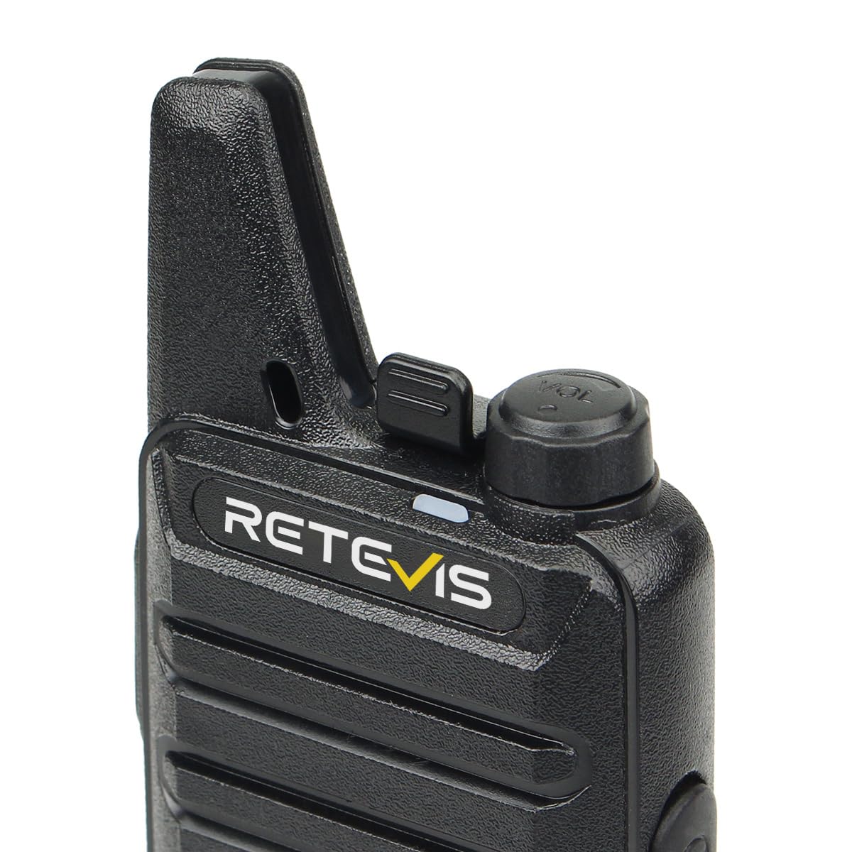 Retevis RT22 Commercial FRS Walkie Talkies Rechargeable Long Range (6 Pack) | Slim & Lightweight 2 Way Radio, For K-12 & Retail, Comfortable for All-Day Wear, Loud & Clear Audio, Charge 6 Radios At Once