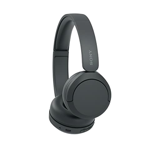 Sony WH-CH520 Wireless On-Ear Bluetooth Headphones with Microphone, Black | Comfortable Lightweight Design, Up to 50 Hrs Battery with Quick Charging, Multipoint Connection, Clear Calls, Swivel design