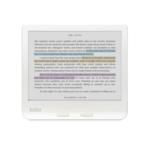 Kobo Libra Colour eReader, 7” Color E Ink, Waterproof, White | 7” Color E Ink Kaleido 3, Dark Mode, Waterproof, eBooks, Audiobooks, Recycled Materials