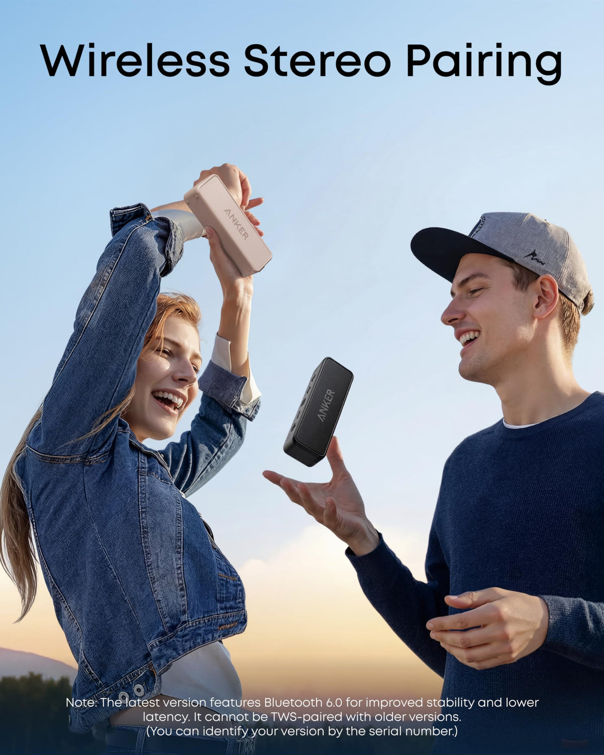 Anker soundcore 2 Portable Bluetooth Speaker, 24-Hour Playtime, IPX7 | 12W Stereo Sound, Wireless Stereo Pairing, Bluetooth 6, Bassup, Wireless Speaker for Home, Shower, Outdoors, Travel, Camping