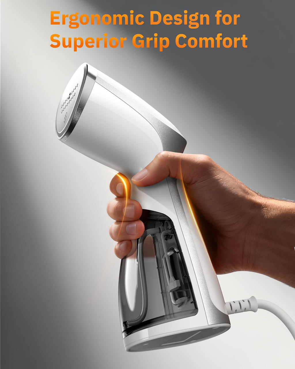 OGHom Portable Travel Handheld Steamer for Clothes, Garment Wrinkle Remover | White, 1000W Strong Penetrating Fabric Steamer, 150ML Water Tank, for Home, Office, Travel (ONLY FOR 120V)
