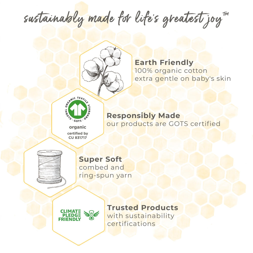 Burt's Bees Baby Infant Wearable Blanket, Organic Cotton Unisex Beekeeper - Light Weight 0.5 TOG or Medium Weight 1.5 TOG