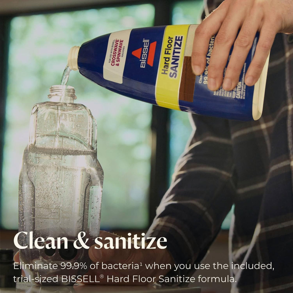 Bissell CrossWave HydroSteam Deluxe 3-in-1 Steam Mop, 3515G | Deluxe steam function for deep sanitizing; sanitize formula included; Green color; hard floor cleaning