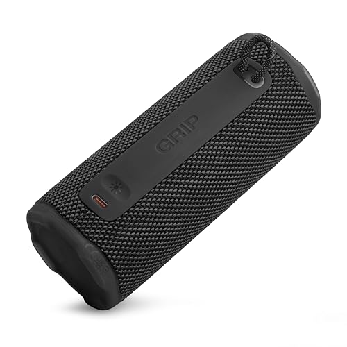 JBL Grip Portable Bluetooth Speaker, Waterproof, Ambient Light - Black | Up to 14 Hr Playtime, AI Sound Boost, IP68 Waterproof And Dustproof, Drop-Proof, App Control, Ideal For Outdoor And Travel