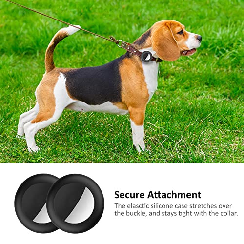 SimpleThings Airtag Cat Collar Holder, Pet Silicone Protective Case | 2Pack Waterproof Case Cover for Apple Air-tag Cat Dog Pet Collar Within 3/8 inch