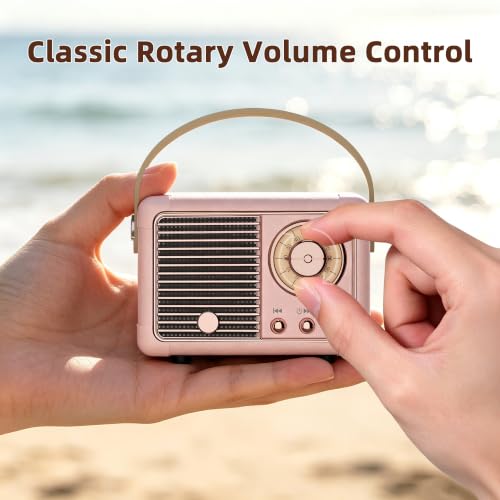 Baolira Retro Bluetooth Speaker, Gifts for Teen Girls, Cute Room Decor | Mini Portable Speaker, Teen Girl Gifts, Birthday Gifts for Girls & Women, Tween Girls Trendy Stuff, Teen Girl Room Decor