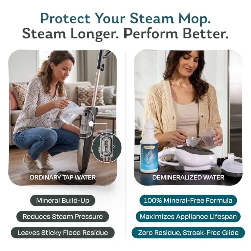 Steam & Go Demineralized Water for Steam Mop – Clean Ocean Scent, 32 oz (Pack of 1) | Scented Floor Cleaner Solution, Ready-to-Use, Compatible with Any Steam Cleaner
