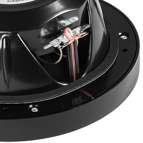 BELVA BBMS8B 8” 2-Way 500W Peak (250W RMS) Black Marine Coaxial Speakers for Marine/ATV/Motorcycle/Powersports