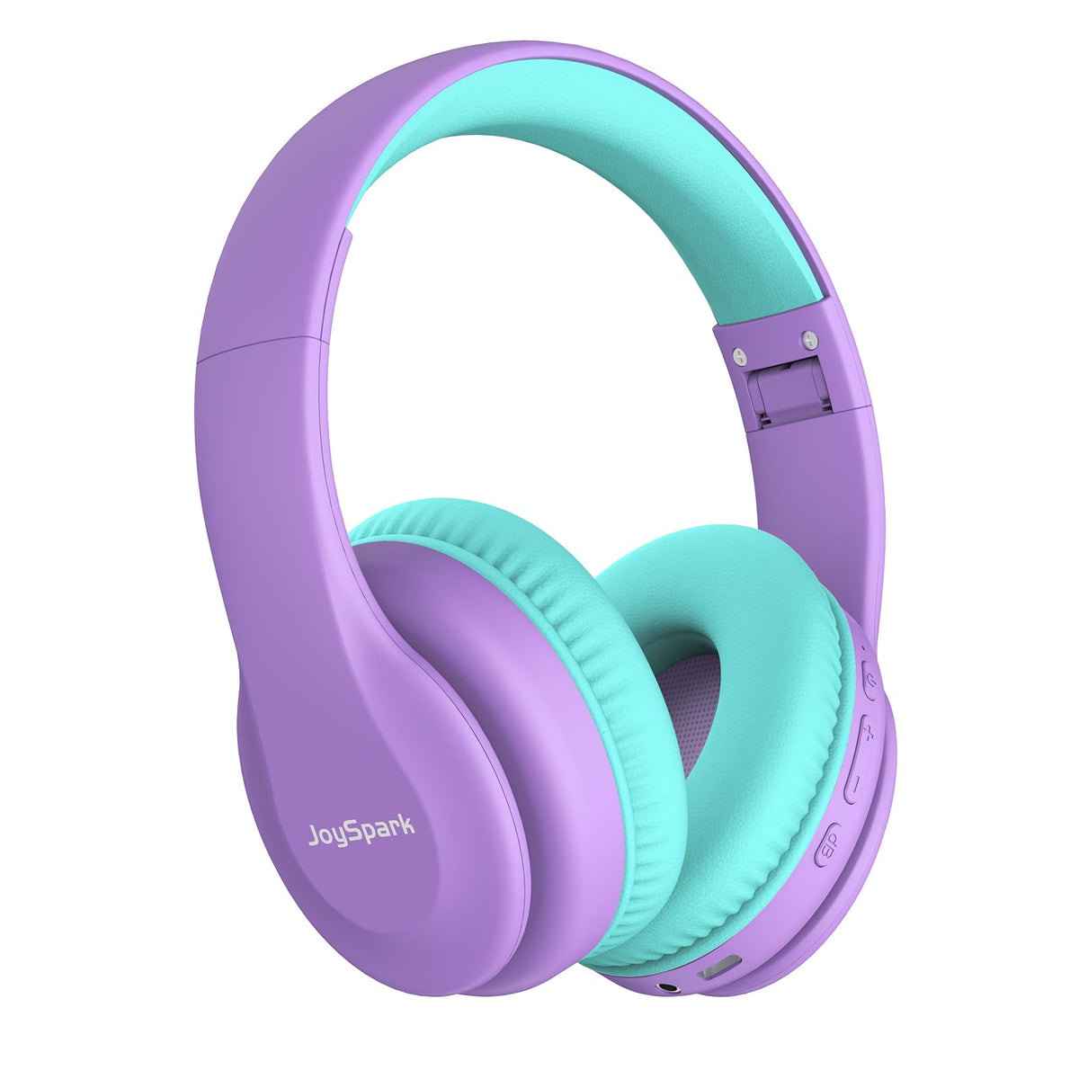 JoySpark Kids Bluetooth Headphones Over-Ear, 60Hrs, Built-in Mic-Purple | 85/94dB Volume Limited, Bluetooth 5.3, Stereo Sound, Lightweight Kids Wireless Headphones for Kids Toddler Travel School