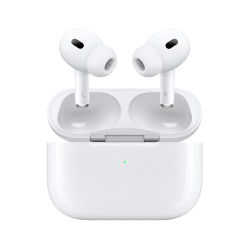 Apple AirPods Pro 2 Wireless Earbuds, Active Noise Cancellation, Hearing Aid Feature, Bluetooth Headphones, Transparency, Personalized Spatial Audio, High-Fidelity Sound, H2 Chip, USB-C Charging