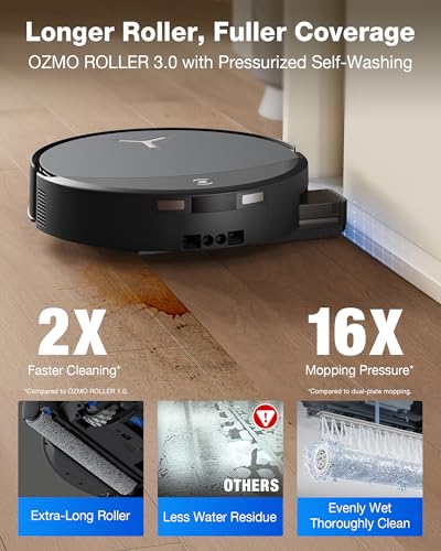 ECOVACS DEEBOT T90 PRO Omni Robot Vacuum and Mop, 30000Pa Blast Suction | TruEdge Instant Self-Cleaning OZMO Roller, PowerBoost Charging, Triple Lift Carpet Care, ZeroTangle for Pet Family,YIKO Agent